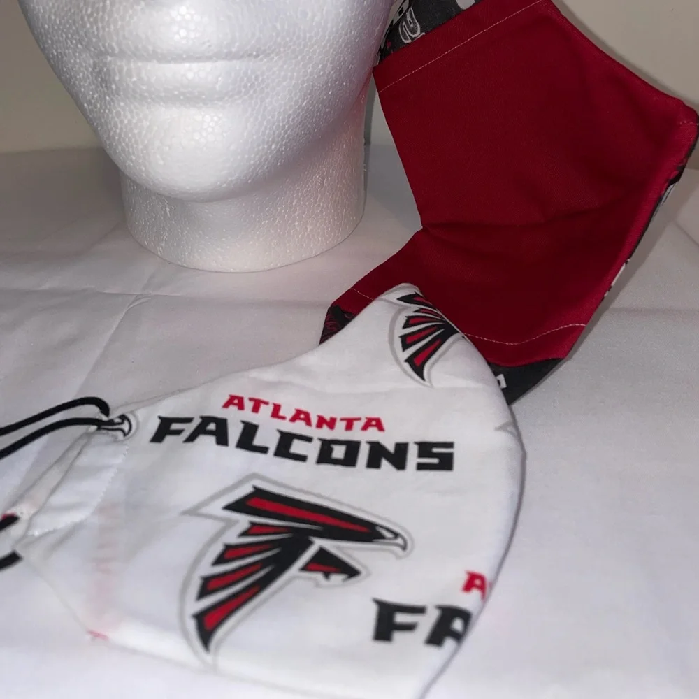 2 Adult Face Masks - Atlanta Falcons New